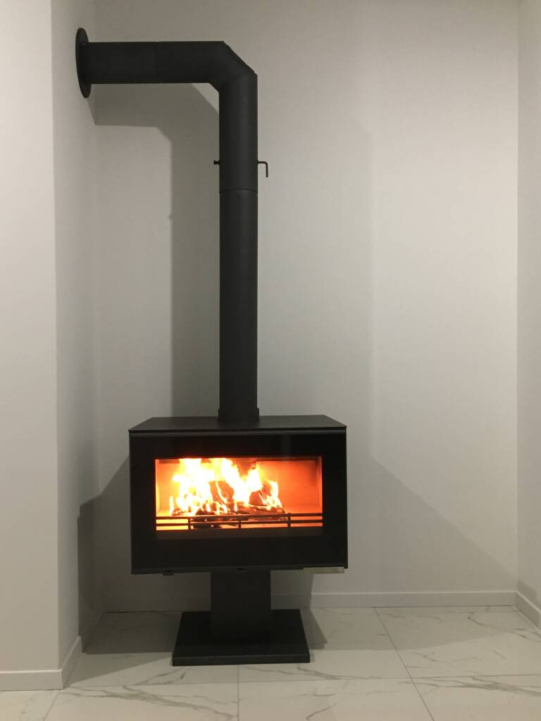 Piec piecyk kominek stalowy na nodze na drewno Victoria Unica 8kW EKOPROJEKT 2 lata gwarancji
