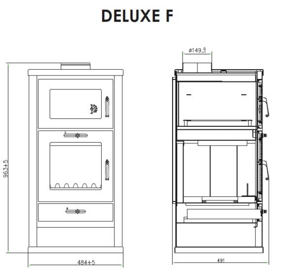 Deluxe F - rysunek techniczny
