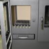 Kominek Piec kuchenny kuchnia drewno VIKI LUX 10kW - komora spalania i szuflada popielnika