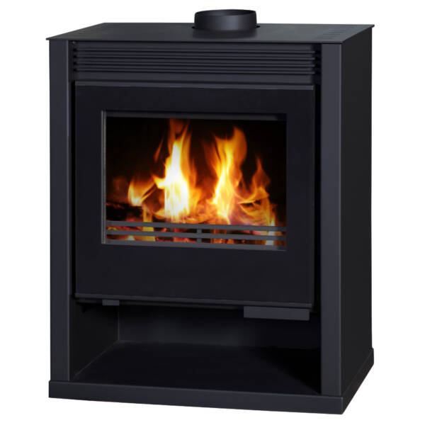 Piec piecyk kominek wolnostojący na drewno Victoria Rubin Lux 13 kW czarny