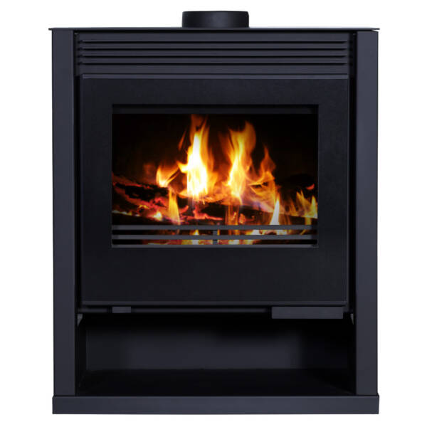 Piec piecyk kominek wolnostojący na drewno Victoria Rubin Lux 13kW czarny