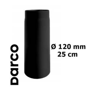 Rura stalowa dymowa prosta 0.5m fi 120 mm czarna