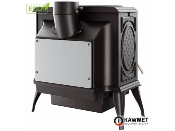 Piec wolnostojący, żeliwny KAWMET Premium HELIOS S8 ECO - Tyl