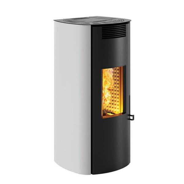Piecyk na pellet Caminetti Montegrappa Boma NPS EVO 7kW z nadmuchem - kolor biały