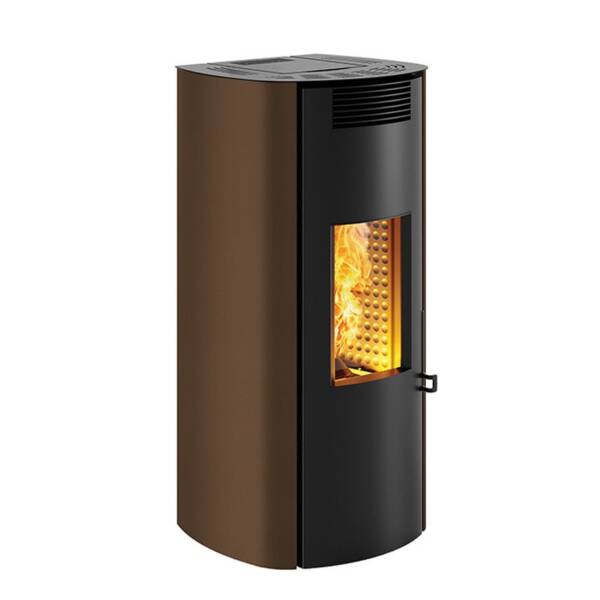 Piecyk na pellet Caminetti Montegrappa Boma NPS EVO 7kW z nadmuchem - kolor brązowy