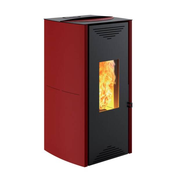 Piecyk na pellet Caminetti Montegrappa Tuga 18 KW HYDRO - kolor czerwony