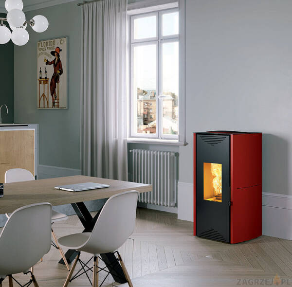Piecyk na pellet Caminetti Montegrappa Tuga 18 KW HYDRO -wizualizacja