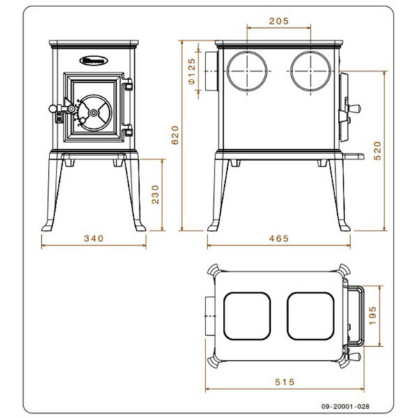 Dovre 100 CBS - rysunek techniczny