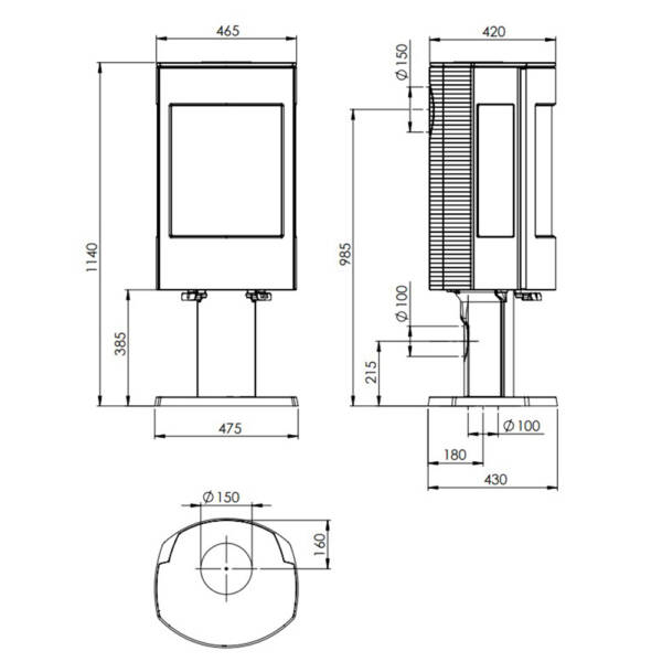 Dovre Astro 4 CB P - rysunek techniczny