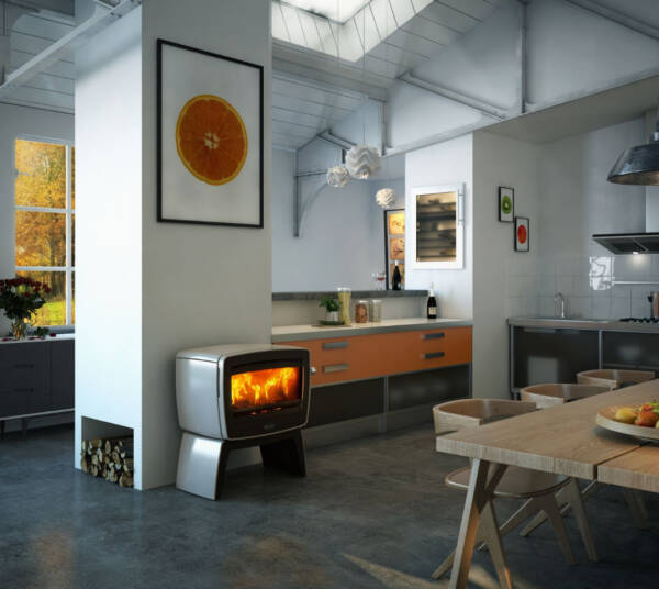 piec piecyk żeliwny koza na drewno Dovre Vintage 50 TB ekoprojekt - wizualizacja