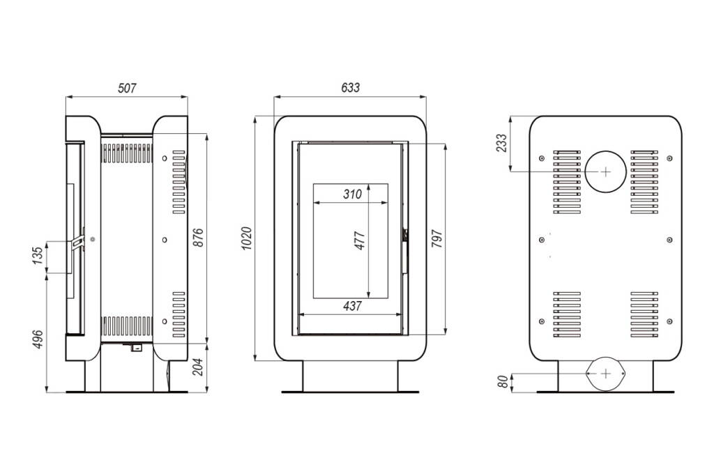 DEFRO Home Oval - rysunek techniczny