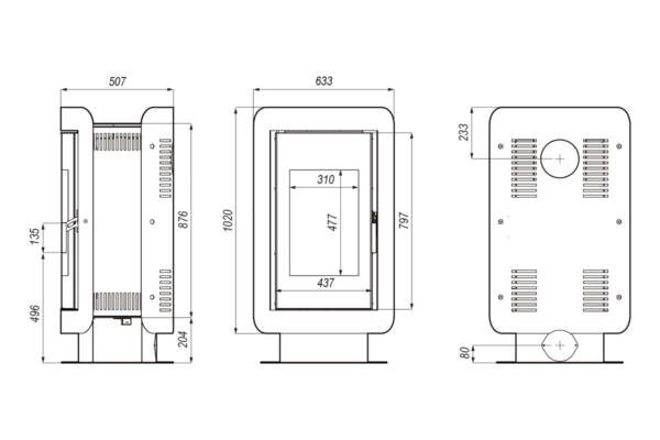 DEFRO Home Oval - rysunek techniczny