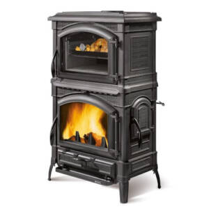 Piec na drewno z żeliwa z piekarnikiem La Nordica Isotta Forno Evo 9,7 kW - Ekoprojekt