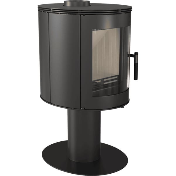 Piec stalowy koza wolnostojąca na drewno Kratki ORBIT Ø 150 7 kW - nowoczesny design