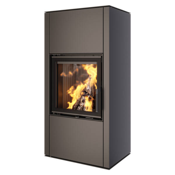 Piec wolnostojący nowoczesny na drewno SAVEN Vatra XL 50x50 Black ECO - 5