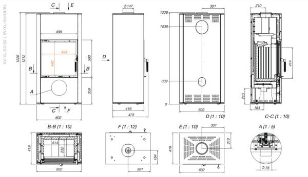 SAVEN VATRA XL 50x50 - WYMIARY